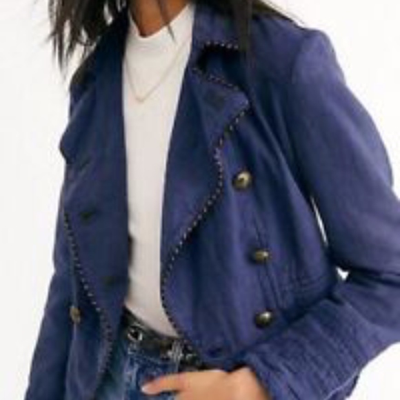 Free People Cadet Military Band Coat